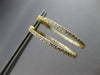 ESTATE 1.57CT DIAMOND 14KT YELLOW GOLD CLASSIC INSIDE OUT HOOP HANGING EARRINGS