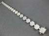 ESTATE LARGE 4.15CT DIAMOND 18K WHITE GOLD ROUND CLUSTER CLASSIC TENNIS BRACELET