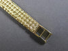 LARGE .30CT DIAMOND 14KT 2 TONE GOLD 3D GENEVE SQUARE QUARTZ LADY'S WATCH #27807