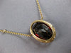7.99CT DIAMOND & AAA GARNET 14K YELLOW GOLD OVAL & ROUND HALO FUN LOVE NECKLACE