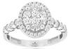 .81CT DIAMOND 14KT WHITE GOLD ROUND & MARQUISE INVISIBLE FRIENDSHIP LOVE RING