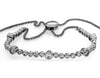 1.0CT DIAMOND 14KT WHITE GOLD ROUND SEMI ETERNITY ADJUSTABLE FUN TENNIS BRACELET