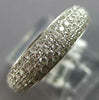 .81CT DIAMOND 18KT WHITE GOLD 3D PAVE MULTI ROW SEMI ETERNITY ANNIVERSARY RING