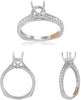 .48CT DIAMOND 14KT WHITE GOLD 3D CLASSIC ROUND LUCIDA SEMI MOUNT ENGAGEMENT RING