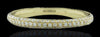 ESTATE .62CT DIAMOND 18K YELLOW GOLD 3 ROW COMFORT FIT ETERNITY ANNIVERSARY RING
