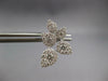 ESTATE 1.33CT DIAMOND 14KT WHITE GOLD 3D MULTI LEAF CLASSIC HANGING EARRINGS