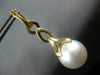 EXTRA LARGE .77CT DIAMOND & AAA SOUTH SEA PEARL 18K YELLOW GOLD HANGING EARRINGS