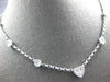1.5CT DIAMOND 18KT WHITE GOLD HEART CIRCULAR BY THE YARD INVISIBLE LOVE NECKLACE