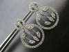 ESTATE 2.15CT DIAMOND 14KT WHITE GOLD 3D ROUND & MARQUISE SHAPE HANGING EARRINGS