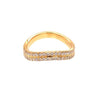 ESTATE .49CT DIAMOND 18KT WHITE GOLD 3D CLASSIC ROUND 2 ROW DOUBLE WAVE FUN RING