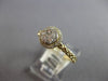 ESTATE .13CT DIAMOND 14KT WHITE GOLD 3D ROUND CLUSTER INVISIBLE HALO FUN RING