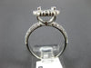 ESTATE LARGE .90CT DIAMOND PLATINUM 3D HALO SEMI MOUNT ENGAGEMENT RING #23753