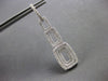 LARGE 1.70CT DIAMOND 14KT WHITE GOLD 3D ROUND MULTI SQUARE FUN HANGING EARRINGS