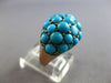 ANTIQUE WIDE AAA TURQUOISE 14KT ROSE GOLD HANDCRAFTED DOME SHAPE FUN RING #28087