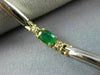 ESTATE 2.30CT DIAMOND & AAA EMERALD 14K TWO TONE GOLD 3D 3 STONE TENNIS BRACELET
