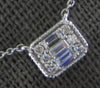 .16CT DIAMOND 14KT WHITE GOLD 3D ROUND & BAGUETTE INVISIBLE RECTANGULAR NECKLACE
