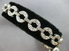 ESTATE WIDE 1.75CT DIAMOND 14KT WHITE GOLD 3D CLASSIC CIRCULAR TENNIS BRACELET