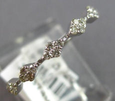 ESTATE .20CT DIAMOND 14KT WHITE GOLD 3D CLASSIC GEOMETRICAL BY THE YARD FUN RING