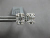 .97CT DIAMOND 18KT WHITE GOLD 3D ROUND & BAGUETTE INVISIBLE SQUARE STUD EARRINGS