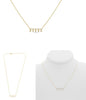 .18CT DIAMOND 14KT YELLOW GOLD 3D ROUND CLASSIC FLOATING BAR ADJUSTABLE NECKLACE