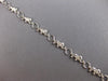 LONG 14K WHITE GOLD MATTE & SHINY MULTI ELEPHANT HEART FUN ANKLE BRACELET #27569