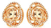 LARGE 1.6CT DIAMOND & AAA MORGANITE 14KT ROSE GOLD OVAL & ROUND FLORAL EARRINGS
