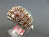 ESTATE LARGE 5.31CT WHITE & PINK DIAMOND 18KT WHITE & ROSE GOLD ANNIVERSARY RING