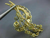 ANTIQUE LARGE .03CT DIAMOND & AAA OPAL 14KT YELLOW GOLD 3D FLOWER BROOCH PIN