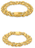 LARGE 1.86CT DIAMOND 14KT YELLOW GOLD CLASSIC SOLID CUBAN ETERNITY LOVE BRACELET