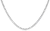 34.5CT DIAMOND 14KT WHITE GOLD 3D CLASSIC FOUR PRONG ETERNITY TENNIS NECKLACE