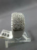 WIDE 1.85CT DIAMOND 14K WHITE GOLD ROUND MULTI ROW PAVE CLASSIC ANNIVERSARY RING