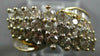 1.40CT DIAMOND 14KT 2 TONE GOLD 3D ROUND AND BAGUETTE MULTI ROW CRISS CROSS RING