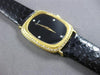 LARGE .80CT DIAMOND 18KT YELLOW GOLD BLACK SQUARE FACE PIAGET MENS WATCH #27783