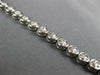 ESTATE 1.0CT DIAMOND 14K WHITE GOLD 3D ROUND BEZEL PRONG CLASSIC TENNIS BRACELET