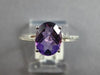 1.82CT DIAMOND & AAA AMETHYST 18KT WHITE GOLD OVAL & ROUND FRIENDSHIP LOVE RING