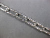 ESTATE LONG 14KT WHITE GOLD 3D CLASSIC OVAL DIAMOND CUT LINK BRACELET