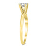 ESTATE .40CT DIAMOND 14KT YELLOW GOLD 3D ROUND SOLITAIRE 4 PRONG ENGAGEMENT RING