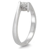 .20CT DIAMOND 14KT WHITE GOLD 3D CLASSIC ROUND SOLITAIRE CRISS CROSS LOVE RING
