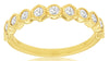 .44CT DIAMOND 14KT YELLOW GOLD 3D ROUND FILIGREE SEMI ETERNITY ANNIVERSARY RING