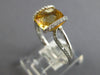 2.17CT DIAMOND & AAA CITRINE 14KT WHITE GOLD 3D CUSHION & ROUND FRIENDSHIP RING