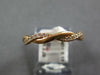 ESTATE .13CT DIAMOND 18KT ROSE GOLD 3D MATTE & SHINY ROPE SEMI ETERNITY FUN RING