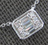 .16CT DIAMOND 14KT WHITE GOLD 3D ROUND & BAGUETTE INVISIBLE RECTANGULAR NECKLACE