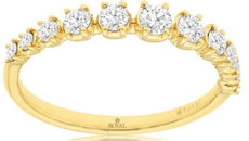 .20CT DIAMOND 14KT YELLOW GOLD ROUND 4 PRONG GRAUATING WEDDING ANNIVERSARY RING