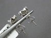 ESTATE .71CT DIAMOND 14KT WHITE GOLD 3D CLASSIC CLUSTER INVISIBLE STUD EARRINGS