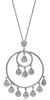 ESTATE .75CT DIAMOND 18K WHITE GOLD 3D CHANDELIER TEAR DROP FUN FLOATING PENDANT