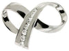 ESTATE .37CT DIAMOND 14KT WHITE GOLD 3D CLASSIC INFINITY JOURNEY SLIDER PENDANT