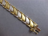 ESTATE WIDE 14KT WHITE AND YELLOW GOLD 3D CLASSIC MATTE & SHINY FUN BRACELET