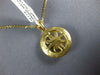 .19CT DIAMOND 18KT 2 TONE GOLD CIRCLE OF LIFE MATTE AND SHINY FLOWER FUN PENDANT