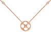 .06CT DIAMOND 14KT ROSE GOLD 3D ROUND STAR FLORAL BY THE YARD LOVE NECKLACE