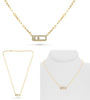 .26CT DIAMOND 14KT YELLOW GOLD 3D RECTANGULAR OCTAGON DOUBLE FLOATABLE NECKLACE